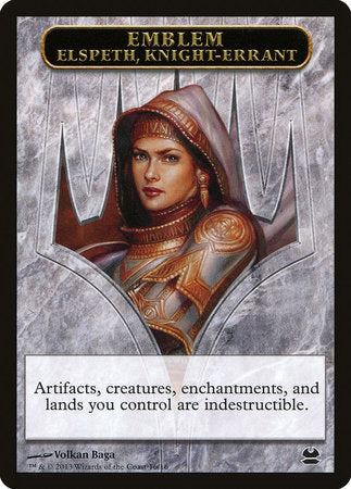 Emblem - Elspeth, Knight-Errant [Modern Masters Tokens]