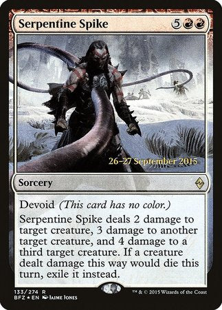 Serpentine Spike [Battle for Zendikar Promos]