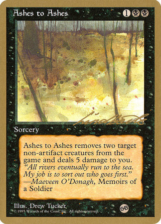 Ashes to Ashes - 1996 Leon Lindback (4ED) (SB) [Pro Tour Collector Set]