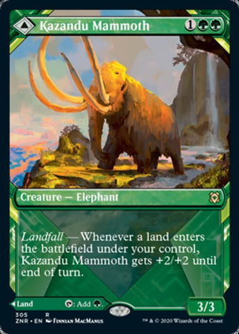 Kazandu Mammoth // Kazandu Valley (Showcase) [Zendikar Rising]