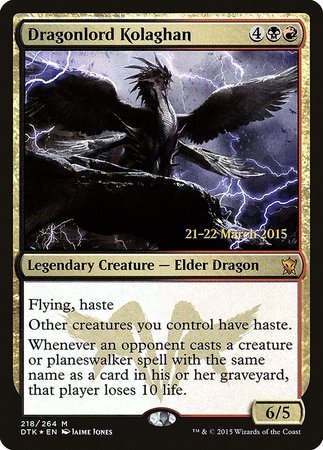 Dragonlord Kolaghan [Dragons of Tarkir Promos]