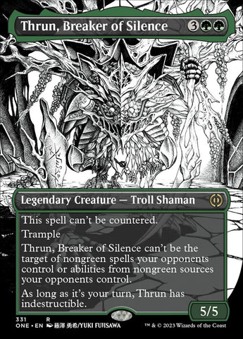 Thrun, Breaker of Silence (Borderless Manga) [Phyrexia: All Will Be One]