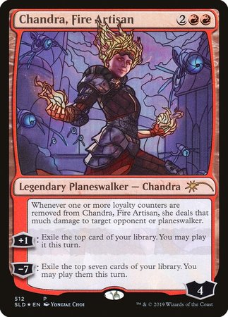 Chandra, Fire Artisan (Stained Glass) [Secret Lair Drop Promos]