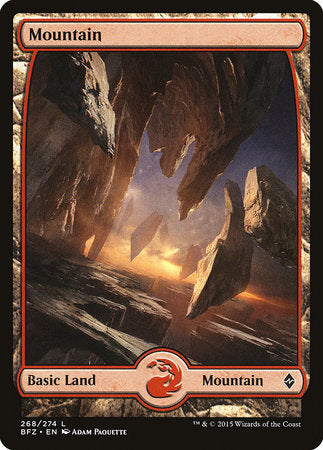Mountain (268) - Full Art [Battle for Zendikar]