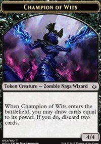 Champion of Wits // Warrior Double-sided Token [Hour of Devastation]