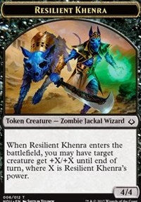 Resilient Khenra // Zombie Double-sided Token [Hour of Devastation]