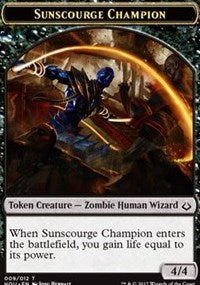 Sunscourge Champion // Zombie Double-sided Token [Hour of Devastation]