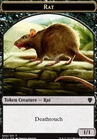 Rat (003) // Cat (001) Double-sided Token [Commander 2017]