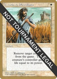 Swords to Plowshares - 1996 Mark Justice (4ED) [World Championship Decks]