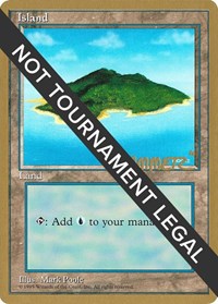 Island (B) - 1996 Shawn "Hammer" Regnier (4ED) [World Championship Decks]