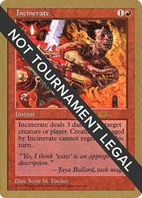 Incinerate - 1997 Janosch Kuhn (5ED) [World Championship Decks]