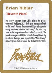 2002 Brian Kibler Biography Card [World Championship Decks]