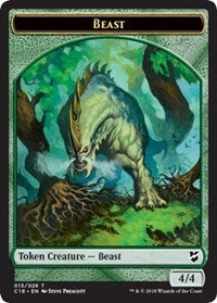 Beast (013) // Plant Double-sided Token [Commander 2018]