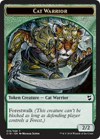 Cat Warrior // Elemental Double-sided Token [Commander 2018]