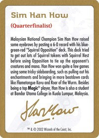 2002 Sim Han How Biography Card [World Championship Decks]