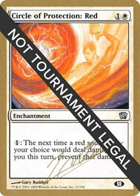 Circle of Protection: Red - 2004 Julien Nuijten (8ED) (SB) [World Championship Decks]