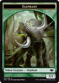 Elephant (012) // Spirit (016) Double-sided Token [Modern Horizons]
