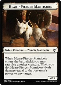 Heart-Piercer Manticore // Dragon Double-sided Token [Commander 2019]