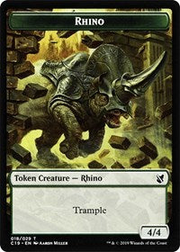 Rhino // Egg Double-sided Token [Commander 2019]