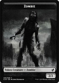 Zombie (010) // Zombie (011) Double-sided Token [Commander 2019]