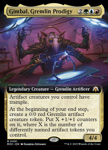 Gimbal, Gremlin Prodigy (Extended Art) [March of the Machine Commander]