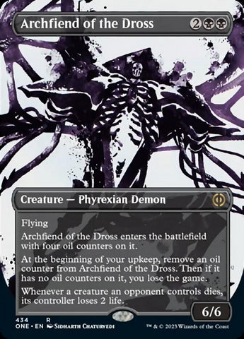 Archfiend of the Dross (Borderless Ichor Step-and-Compleat Foil) [Phyrexia: All Will Be One]