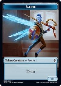 Faerie // Food (18) Double-sided Token [Throne of Eldraine]