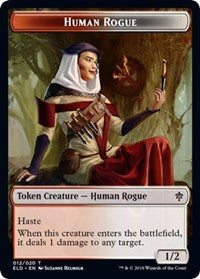 Human Rogue // Food (18) Double-sided Token [Throne of Eldraine]