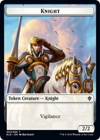 Knight // Food (15) Double-sided Token [Throne of Eldraine]