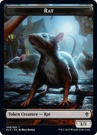 Rat // Food (16) Double-sided Token [Throne of Eldraine]