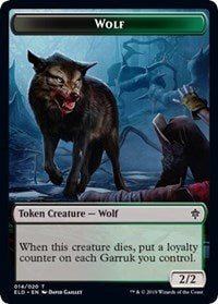 Wolf // Food (18) Double-sided Token [Throne of Eldraine]