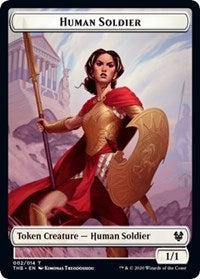 Human Soldier // Elemental Double-sided Token [Theros Beyond Death]