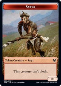 Satyr // Gold Double-sided Token [Theros Beyond Death]