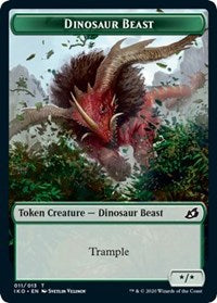 Dinosaur Beast // Human Soldier (003) Double-sided Token [Ikoria: Lair of Behemoths]