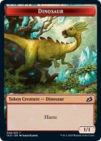 Dinosaur // Human Soldier (003) Double-sided Token [Ikoria: Lair of Behemoths]
