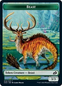 Beast // Human Soldier (003) Double-sided Token [Ikoria: Lair of Behemoths]