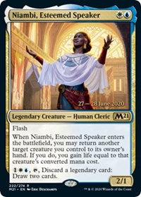 Niambi, Esteemed Speaker [Prerelease: Core Set 2021]
