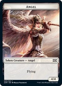 Angel // Saproling Double-sided Token [Double Masters]