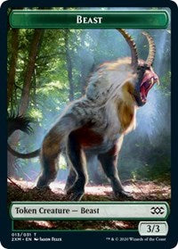 Beast // Saproling Double-sided Token [Double Masters]