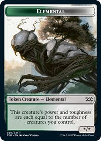 Elemental // Treasure Double-sided Token [Double Masters]