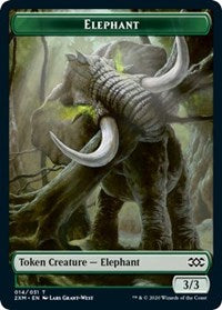 Elephant // Wurm (029) Double-sided Token [Double Masters]