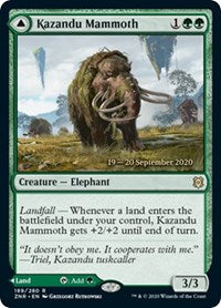 Kazandu Mammoth // Kazandu Valley [Zendikar Rising: Prerelease Cards]