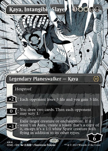 Kaya, Intangible Slayer (Borderless Manga Step-and-Compleat Foil) [Phyrexia: All Will Be One]