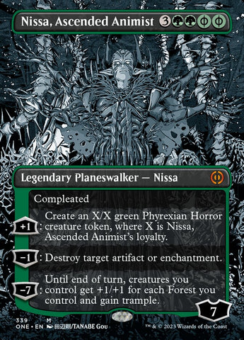 Nissa, Ascended Animist (Borderless Manga) [Phyrexia: All Will Be One]