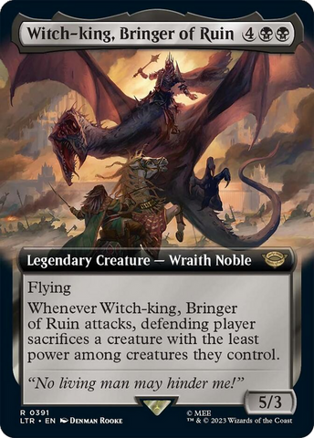 Witch-king, Bringer of Ruin (Borderless Alternate Art) [The Lord of the Rings: Tales of Middle-Earth]