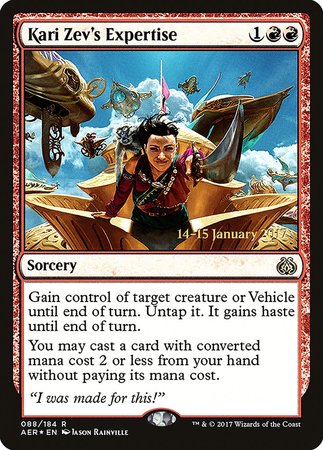 Kari Zev's Expertise [Aether Revolt Promos]