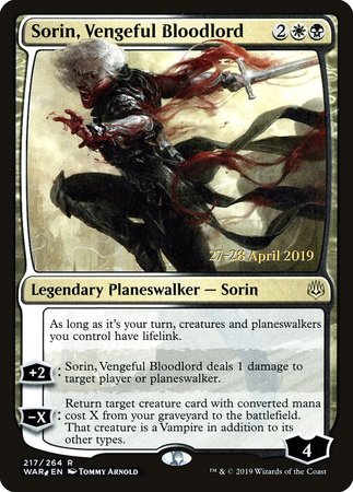 Sorin, Vengeful Bloodlord [War of the Spark Promos]