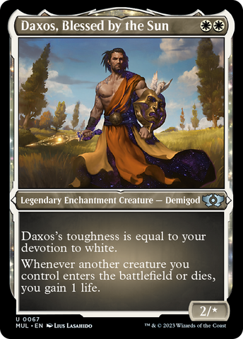 Daxos, Blessed by the Sun (Foil Etched) [Multiverse Legends]