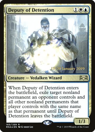 Deputy of Detention [Ravnica Allegiance Promos]