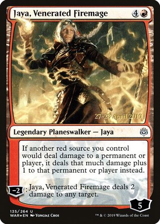 Jaya, Venerated Firemage [War of the Spark Promos]